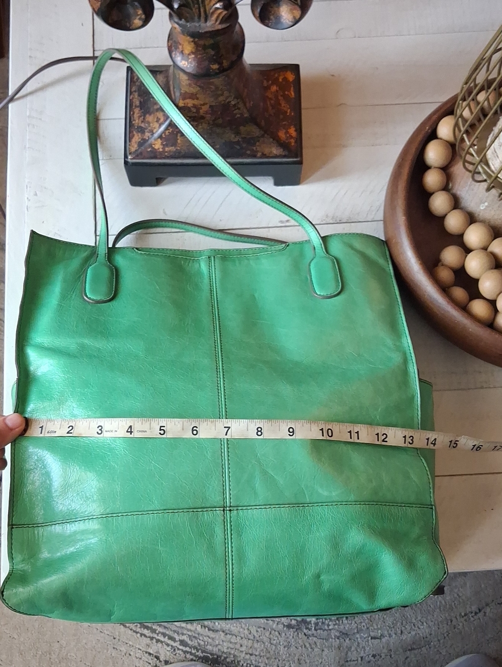 HOBO Emerald Green Leather Tote - Picture 12 of 13